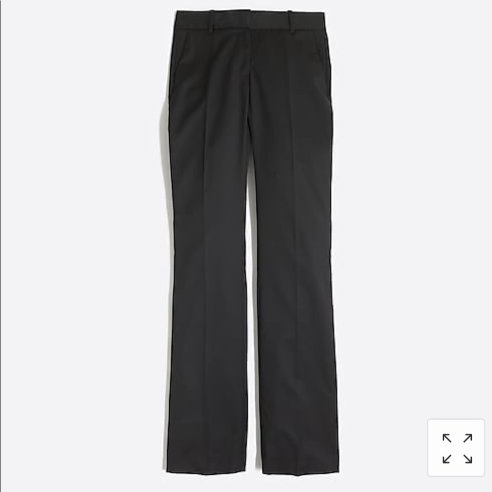 J. Crew Factory Petite Lightweight Black Wool Pants size 0
